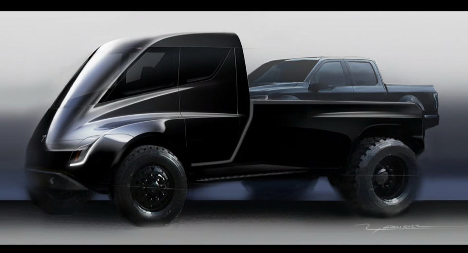  Tesla Pickup Truck Teased, Looks Like A Giant Toy Car