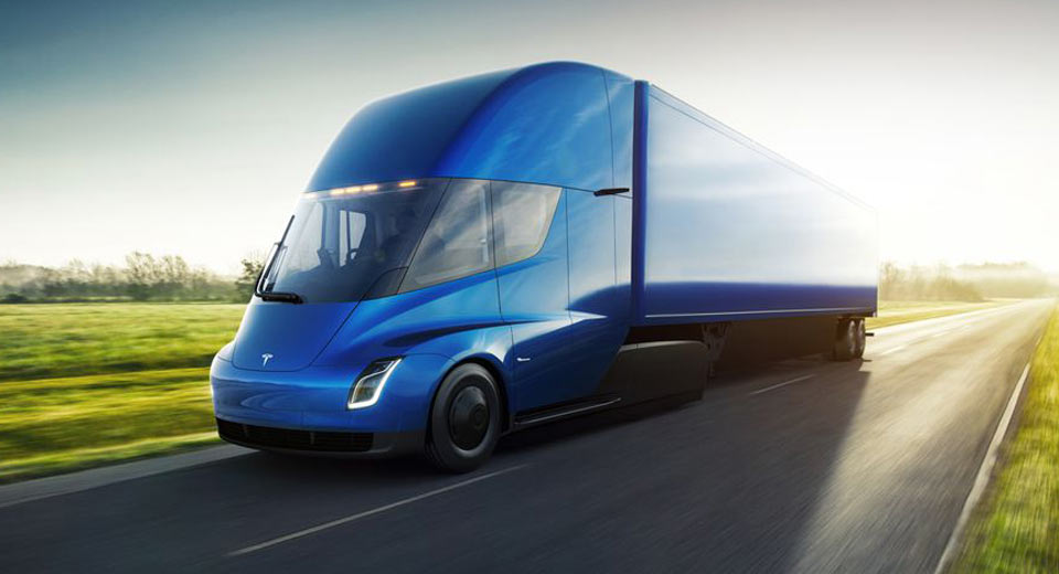  Tesla Semi Has A 500-Mile Range And Hits 60MPH In 5 Seconds