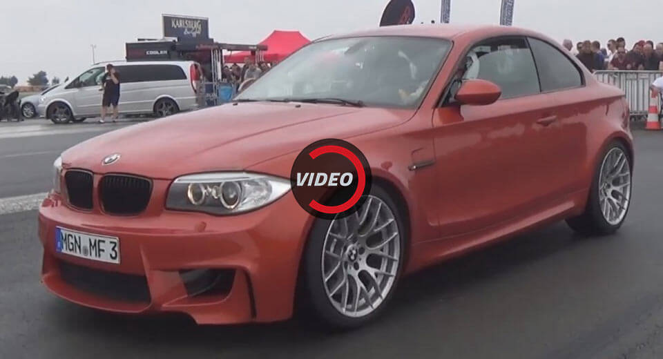  Stock BMW 1M Coupe Hits The Drag Strip, Sounds Delicious