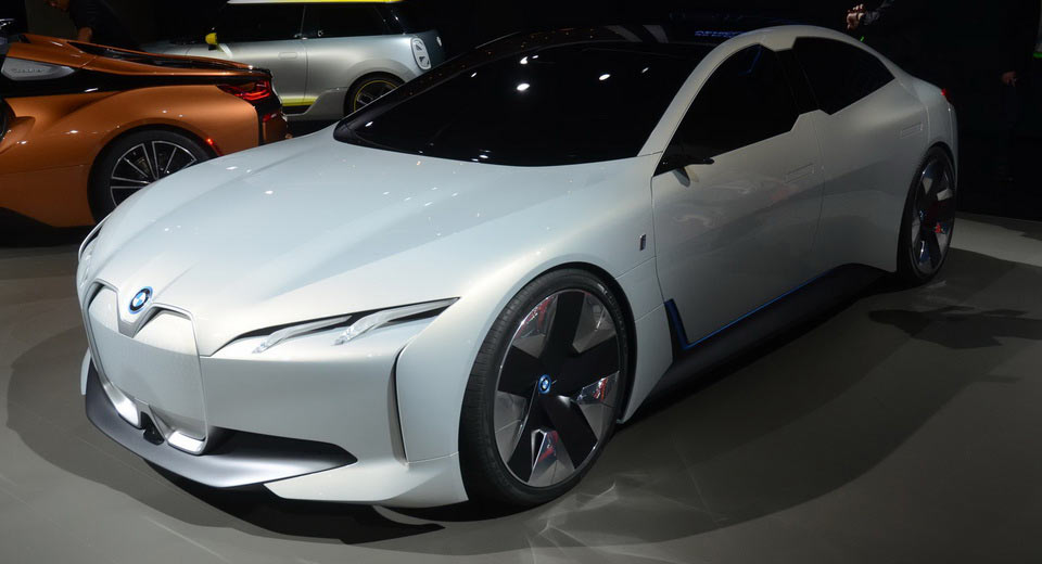 BMW i Vision Dynamics Concept Visits Tesla Model 3 County