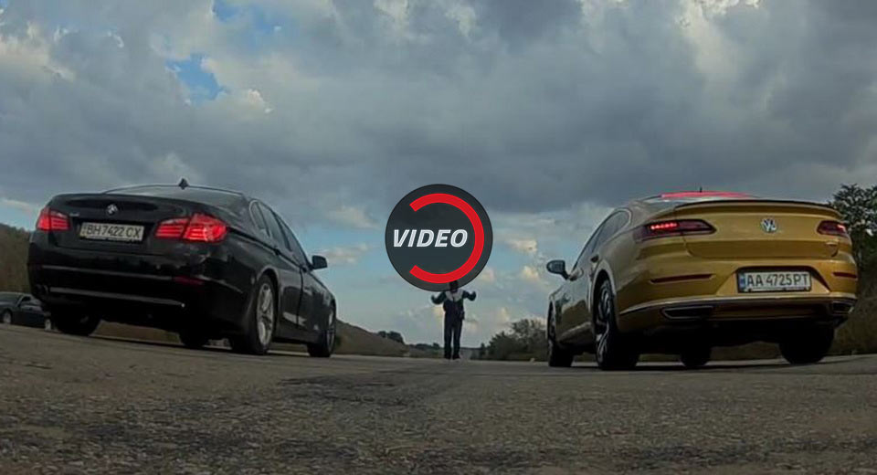 VW Arteon Makes Drag Racing Debut Against BMW 5er In Confusing Manner