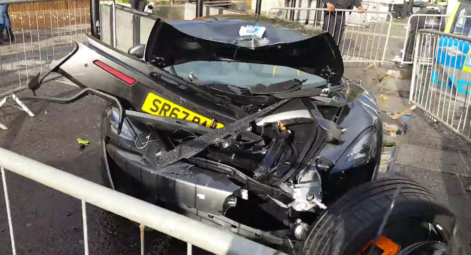  Aftermath Videos Of A Totaled McLaren 570S In London