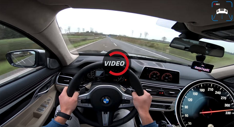  BMW M760Li Flies To 320km/h Or 199MPH On The Autobahn