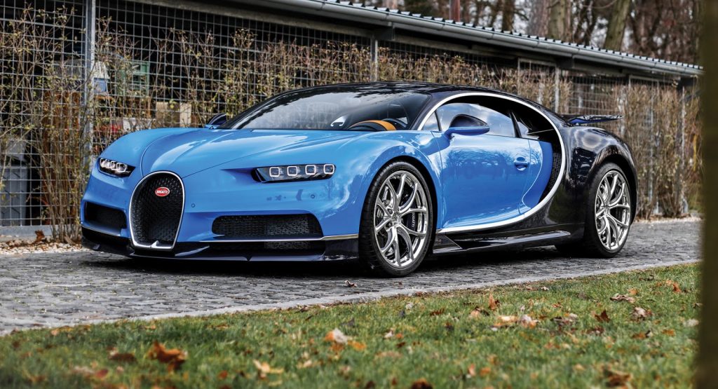  Early Two-Tone Blue Bugatti Chiron Heading To Paris Auction