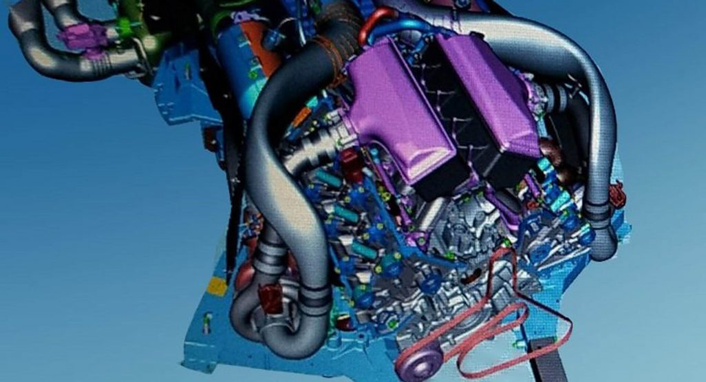 New CAD Image Reveals The Mid-Engine Corvette’s Twin-Turbo V8