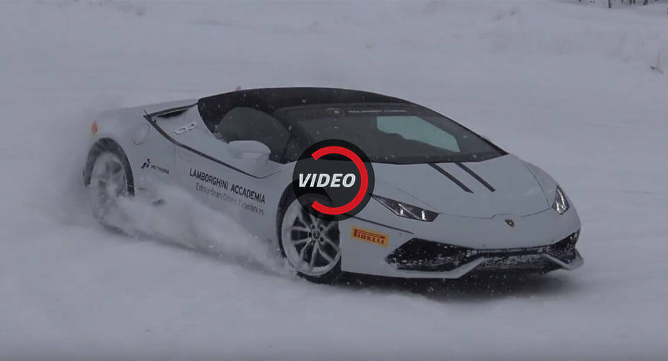  Driving Lambos On Snow Is The Most Fun You Can Have With Your Pants On