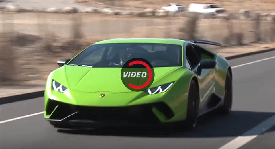  Jay Leno Samples The Lamborghini Huracan Performante In LA
