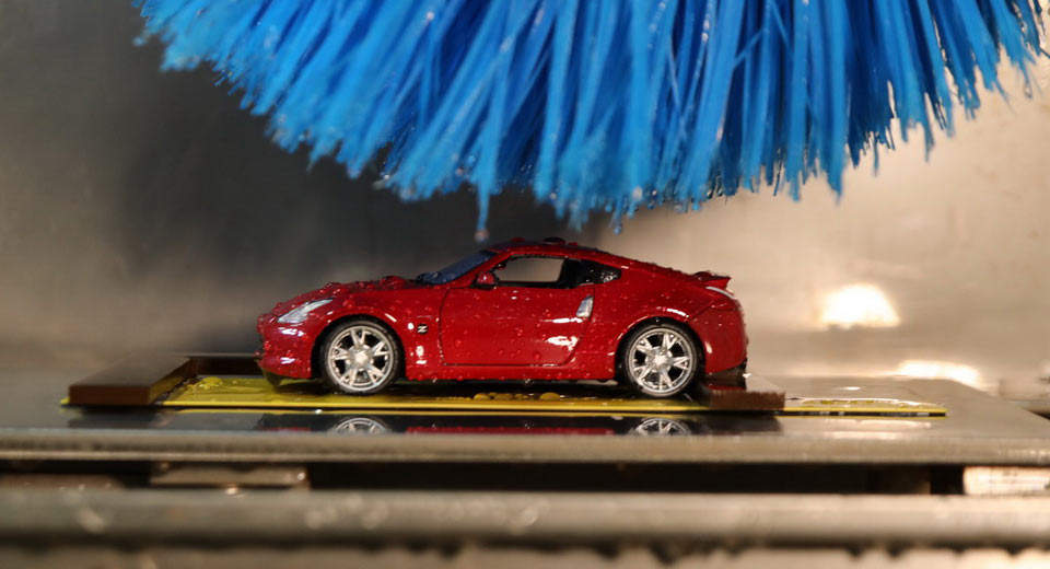  How Nissan Is Using A Miniature Car Wash To Make Your Paint Better