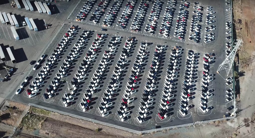  Drone Footage Reveals That Tesla Has Ramped Up Model 3 Production