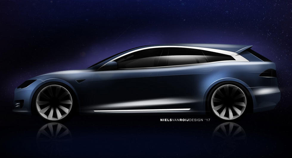 Niels Van Roij Design Previews Tesla Model S Shooting Brake