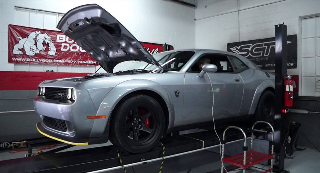  Dodge Demon Puts Down 724 RWHP On Pump Gas During Dyno Test
