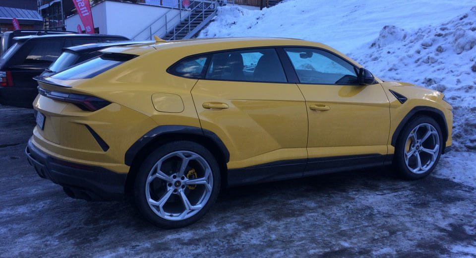  Bright Yellow Lamborghini Urus Spotted In The Austrian Alps