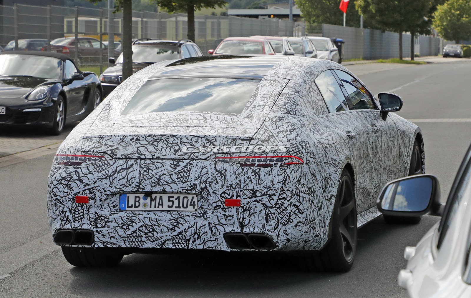 AMG-GT4-Less-Camo-Spy-2 Mercedes-AMG GT4 Will Reportedly Debut In Geneva