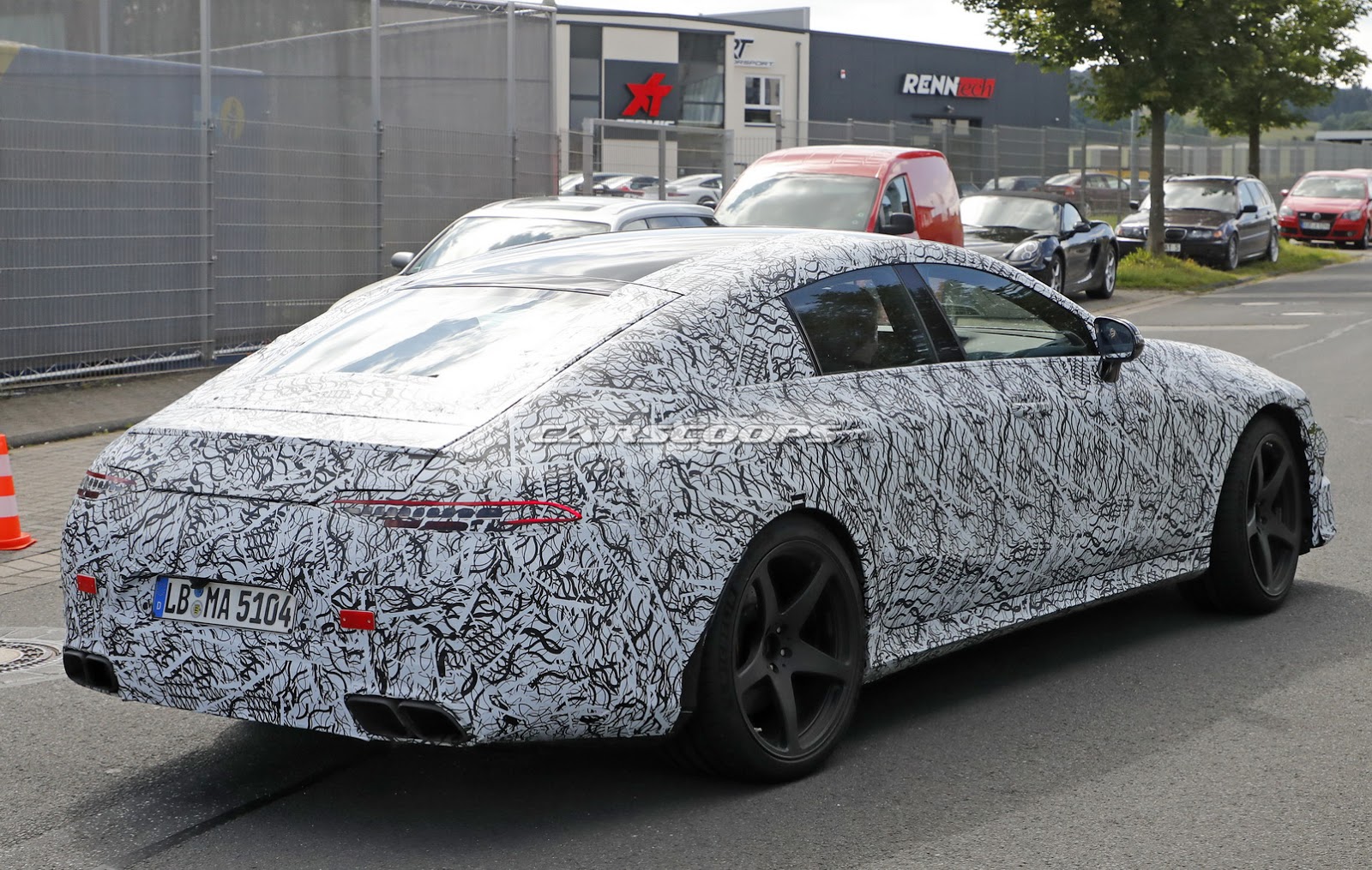 AMG-GT4-Less-Camo-Spy-4 Mercedes-AMG GT4 Will Reportedly Debut In Geneva