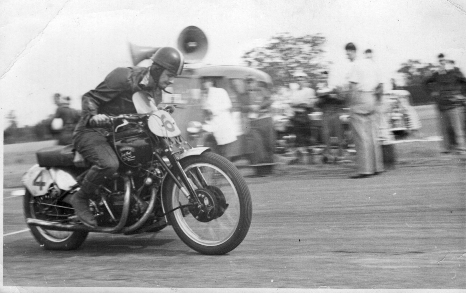 Castlereagh Speed Trials 1952 Ehret on sidecar powers off the line Someone Paid Nearly $1 Million For This Old Motorcycle