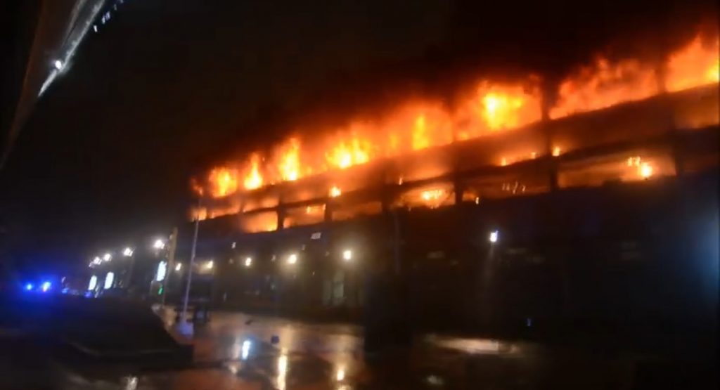 1,400 Cars Destroyed In Massive Parking Garage Fire On New Year’s Eve