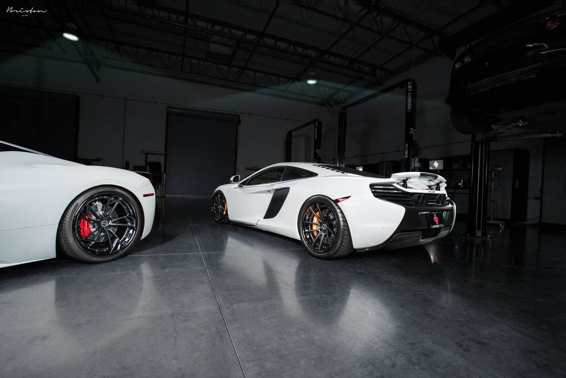 McLaren-650S-Ferrari-458-Brixton-12 Take Your Pick: White Ferrari 458 And McLaren 650S Pose With Brixton Wheels