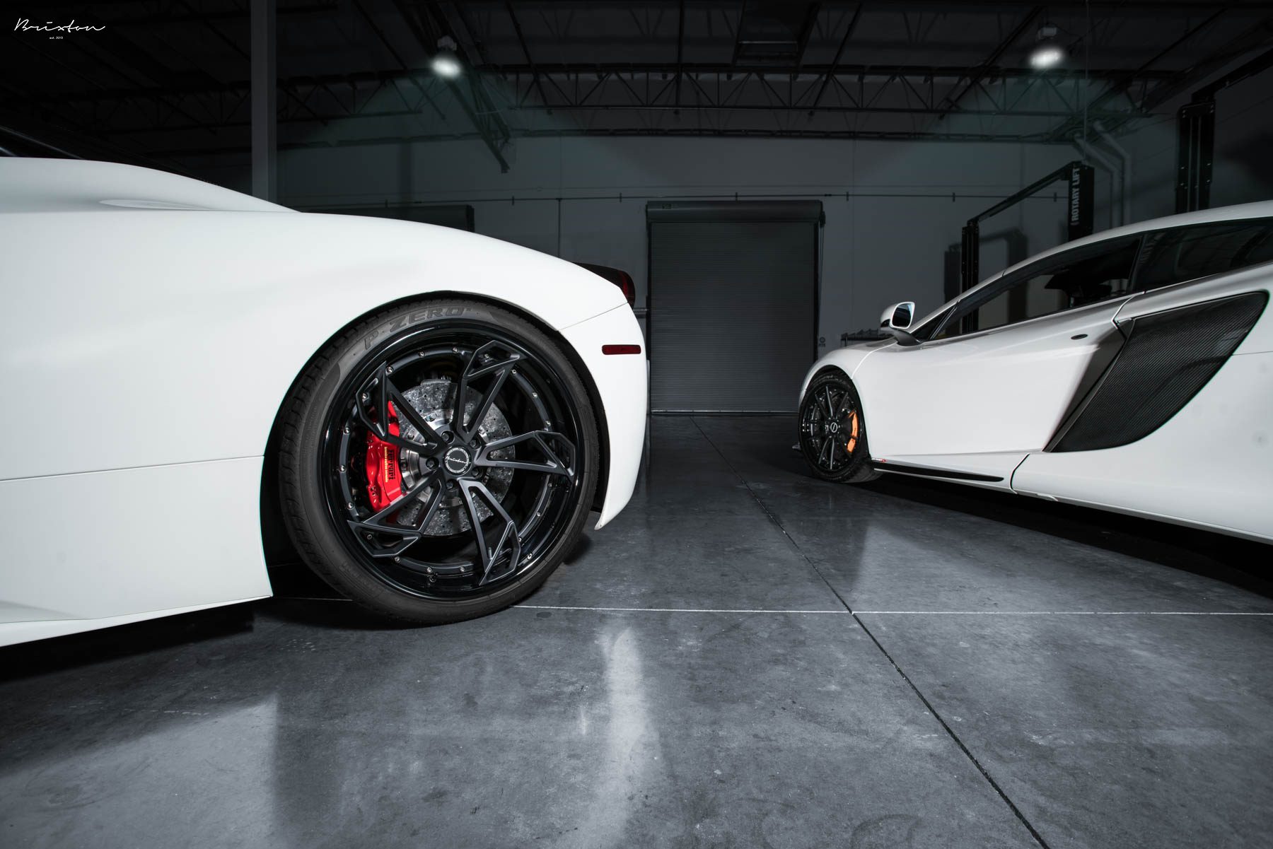 McLaren-650S-Ferrari-458-Brixton-13 Take Your Pick: White Ferrari 458 And McLaren 650S Pose With Brixton Wheels