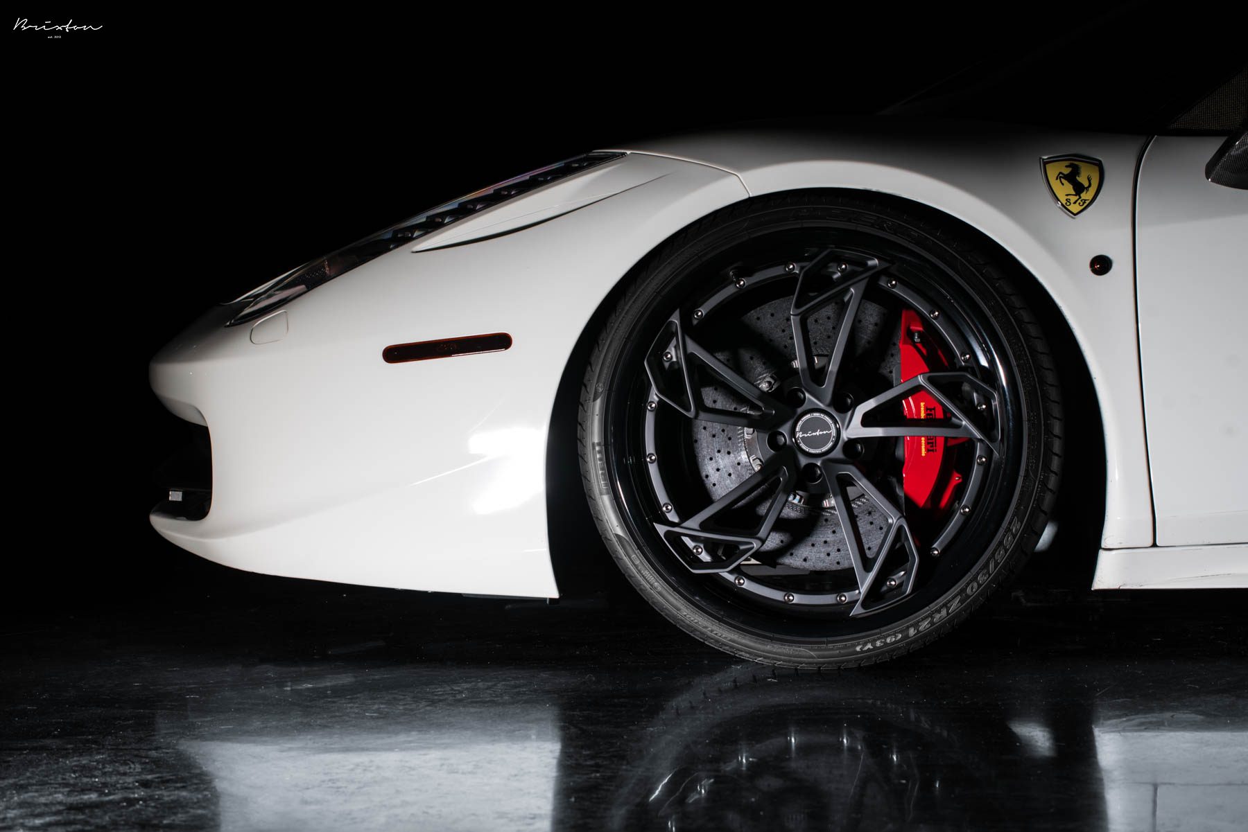 McLaren-650S-Ferrari-458-Brixton-5 Take Your Pick: White Ferrari 458 And McLaren 650S Pose With Brixton Wheels