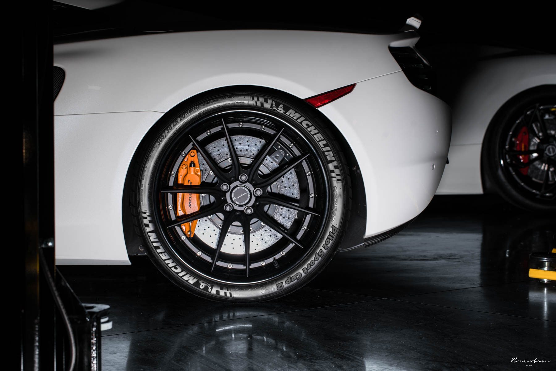 McLaren-650S-Ferrari-458-Brixton-8 Take Your Pick: White Ferrari 458 And McLaren 650S Pose With Brixton Wheels