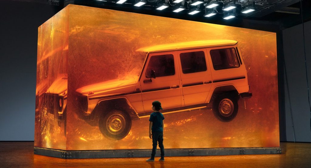  Mercedes-Benz Encased A 1979 G-Class In Amber At The Detroit Show