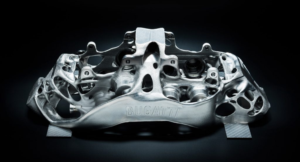 Bugatti 3D-Prints The World’s Largest Titanium Brake Calipers