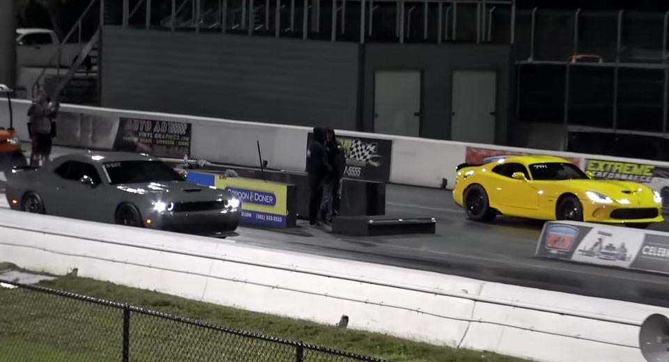 Modded Hellcat And Twin Turbo Viper Show Us The True Meaning Of “Photo Finish”