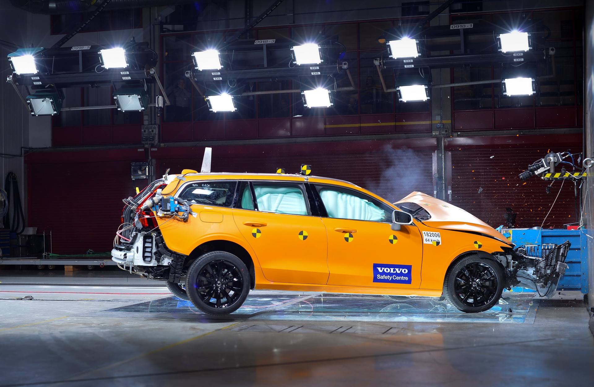 New Volvo V60 crash test still Official: New Volvo V60 Is A Sexy Wagon Packed With Advanced Tech