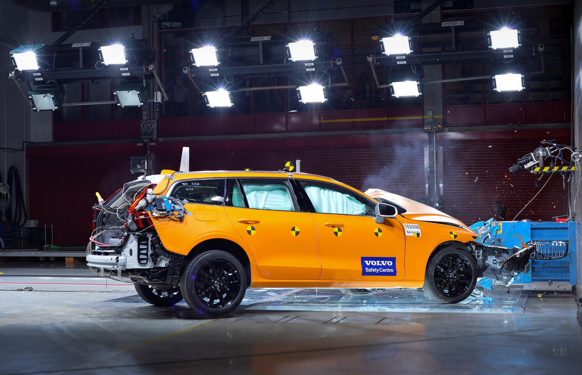 New Volvo V60 crash test still Official: New Volvo V60 Is A Sexy Wagon Packed With Advanced Tech