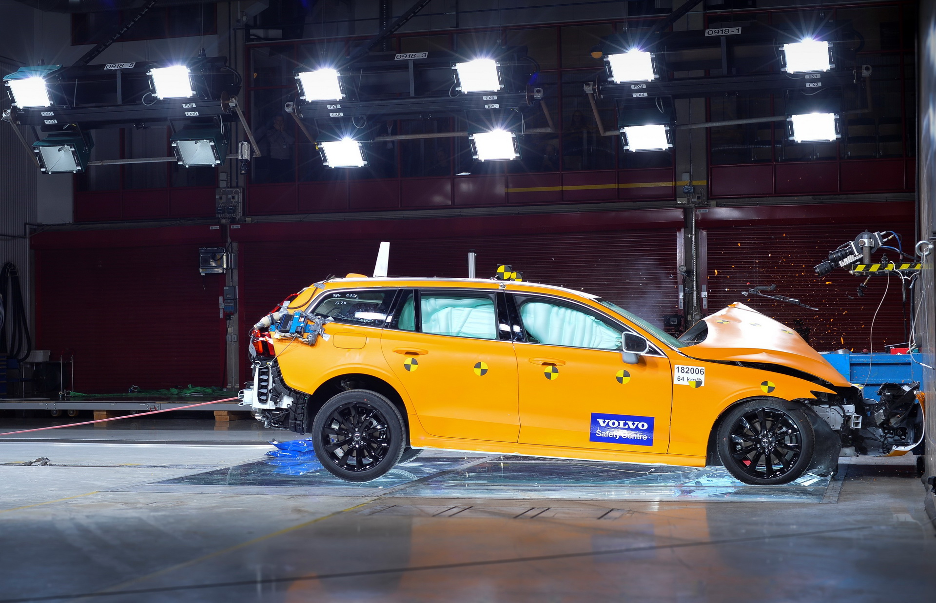 New Volvo V60 crash test still Official: New Volvo V60 Is A Sexy Wagon Packed With Advanced Tech