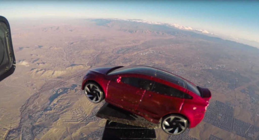 Donut Media Tesla Model X Hot Wheels Launching A Tesla Model X Toy Car Into Space Is Insanely Difficult, Incredibly Hilarious