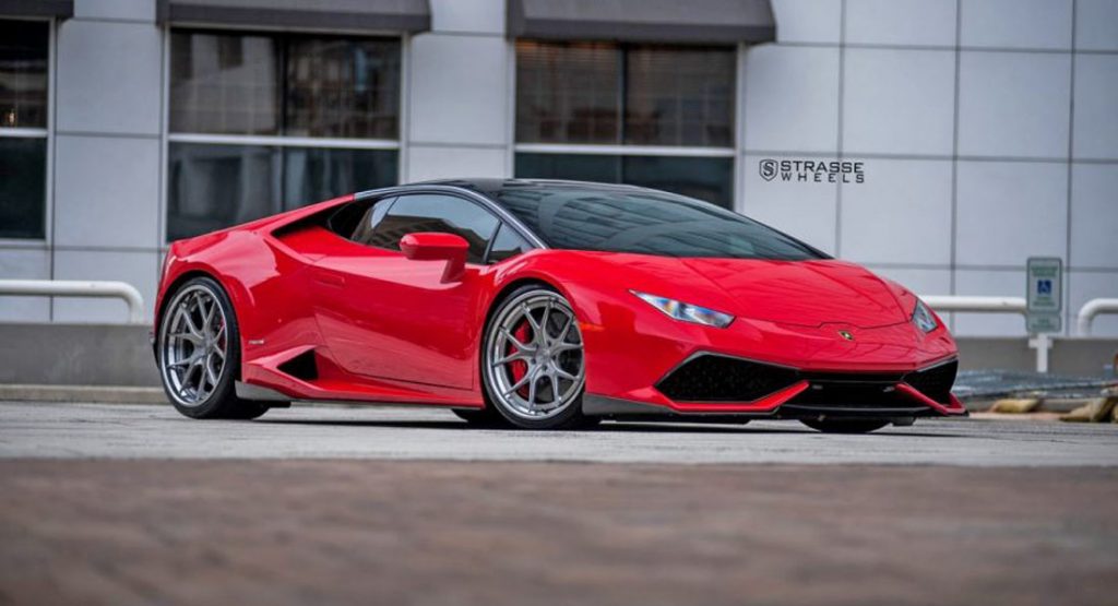 Lamborghini Huracan Looks Delicious In Rosso Corsa, Even Better With Those Rims