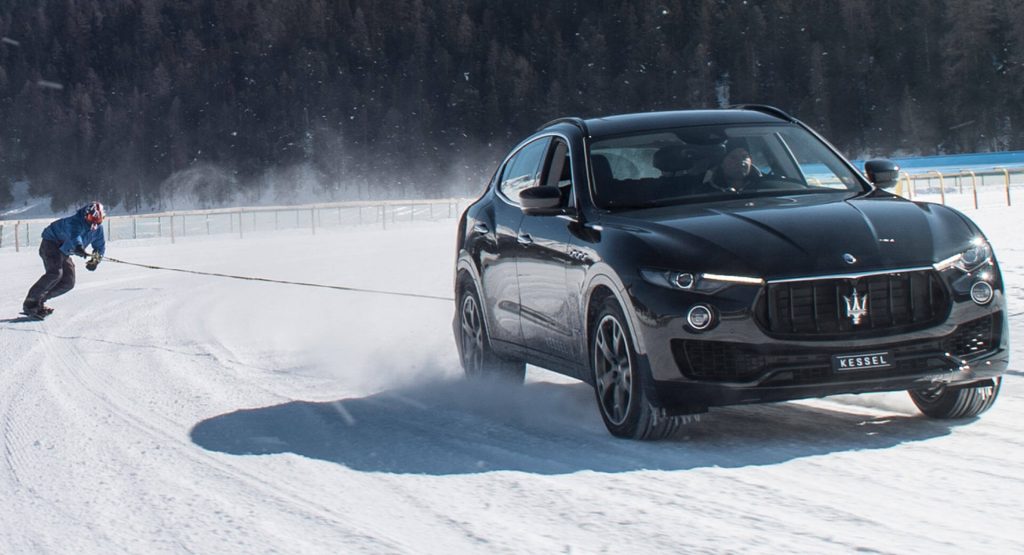  Maserati Tows Snowboarder To A New Guinness World Record