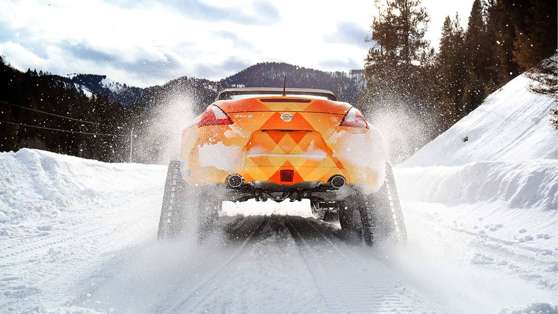 Nissan-370Zki-10 Nissan Turns The 370Z Into A Huge Snowmobile