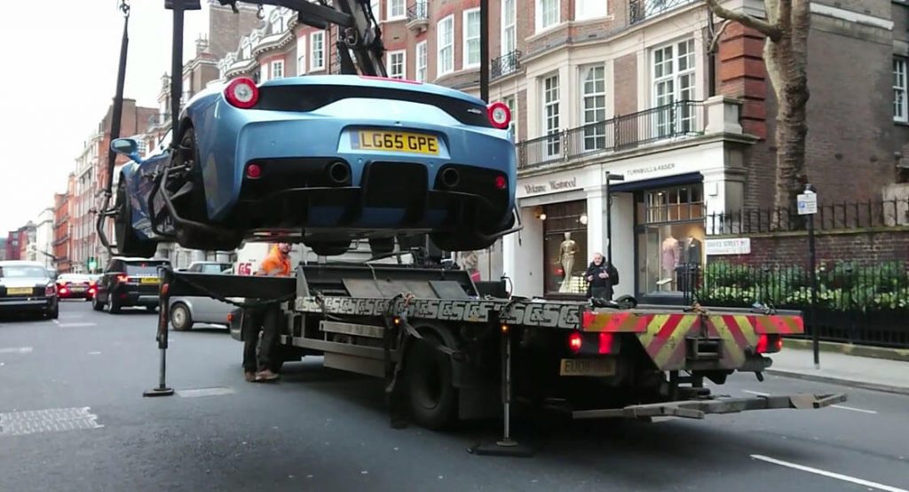  London Police Seizes Allegedly Uninsured Ferrari 458 Speciale Aperta