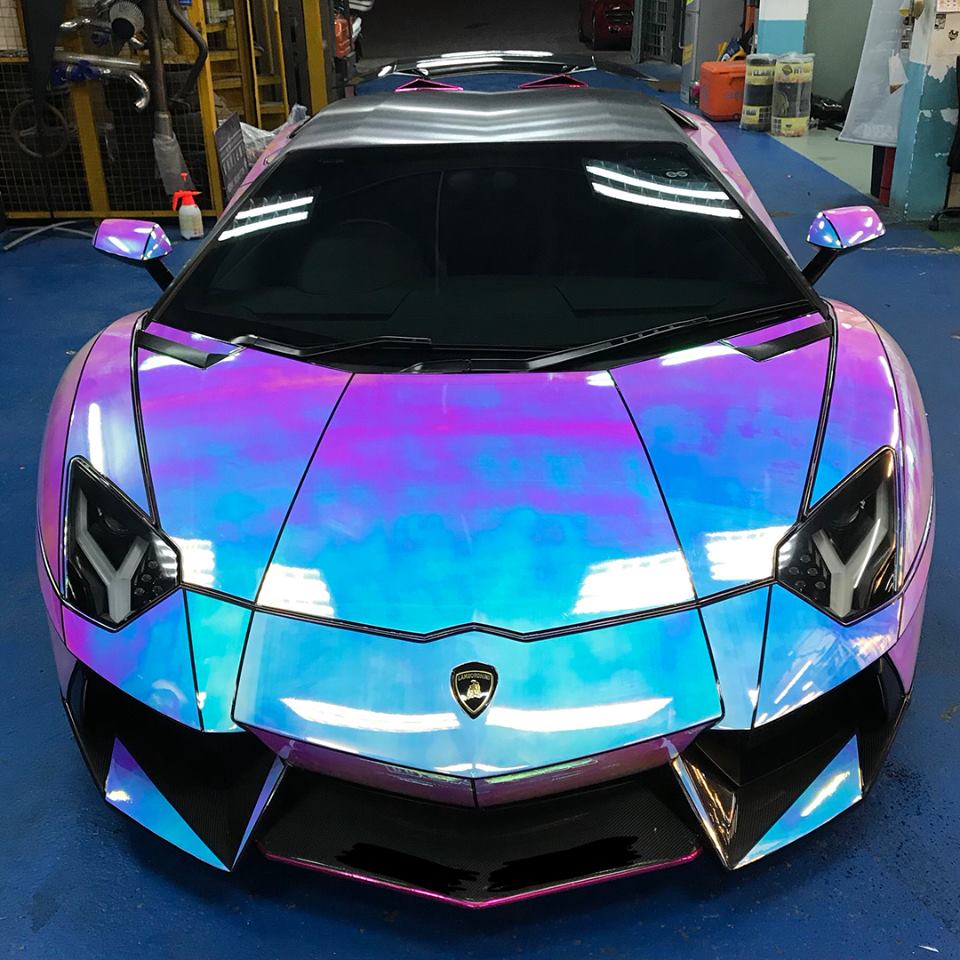 lambo-aventador-hologram-wrap-5 Hologram Wrap Makes This Tuned Aventador Look Like An Animation