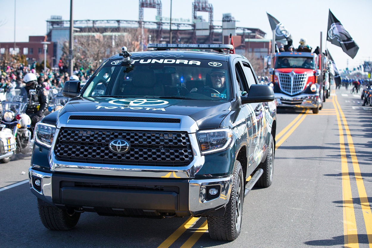 toyota-tundra-eagles-parade-1 2018 Toyota Tundra Led The Philadelphia Eagles’ Super Bowl Parade
