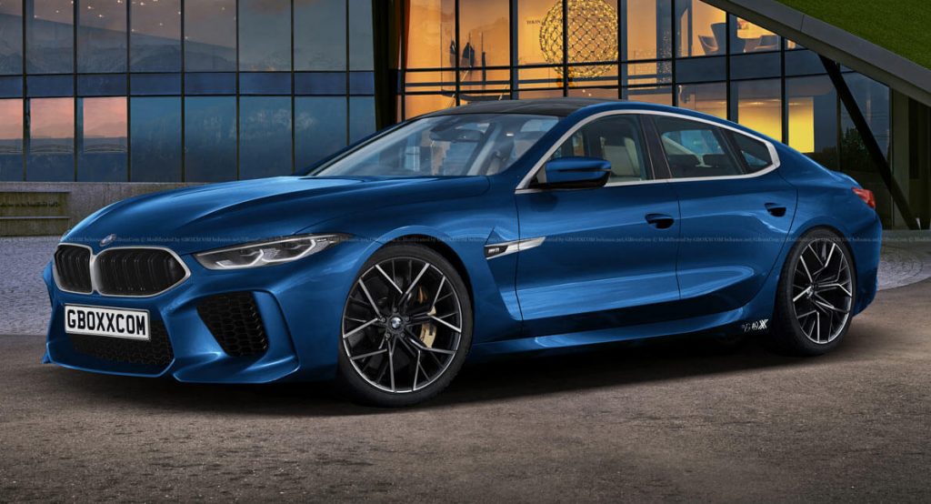  BMW M8 Gran Coupe Puts On A Production-Ready Blue Suit