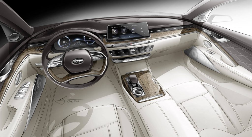  2019 Kia K900 Interior Sketched Out In Official Teaser