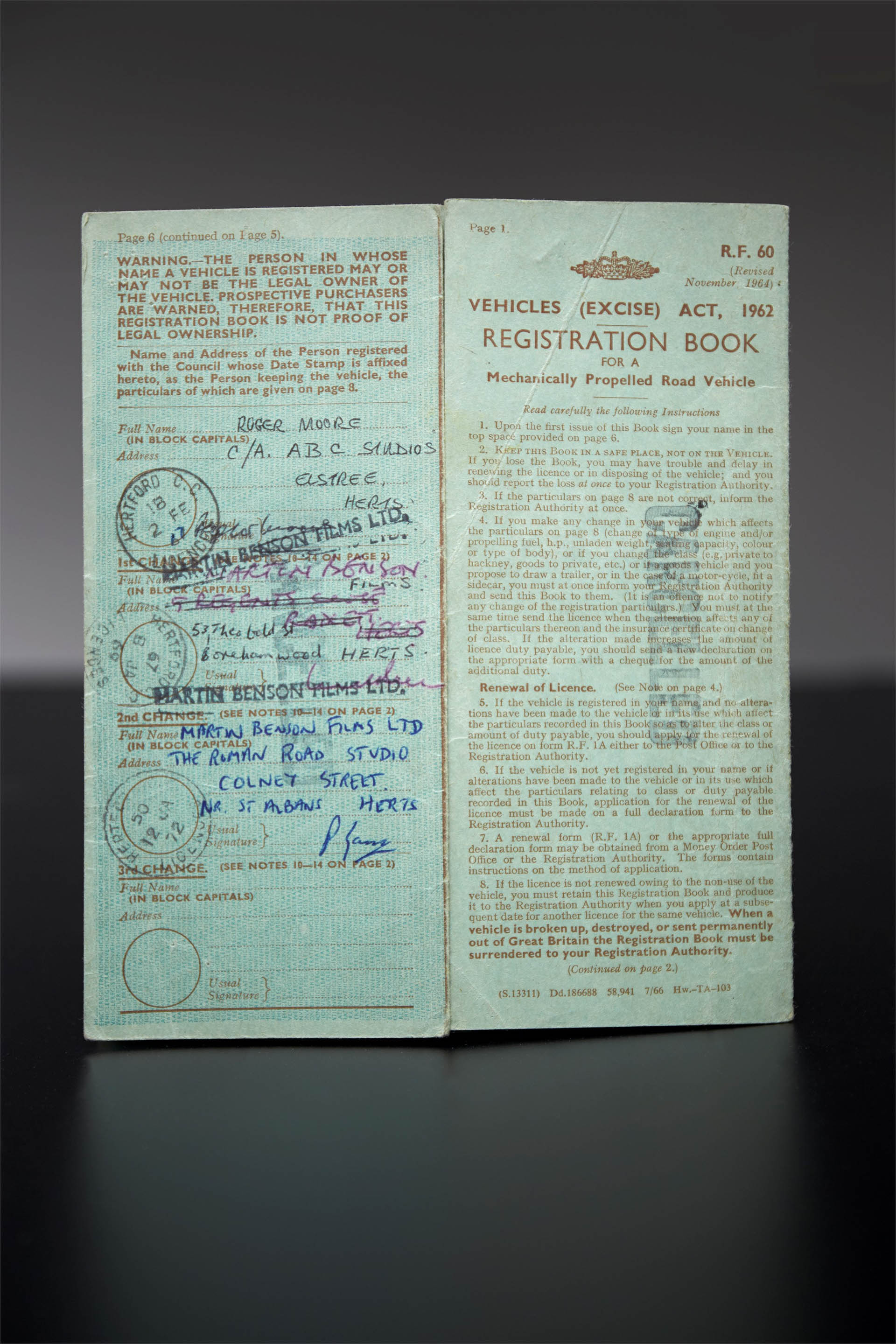 Fahrzeugbrief Volvo P1800 S