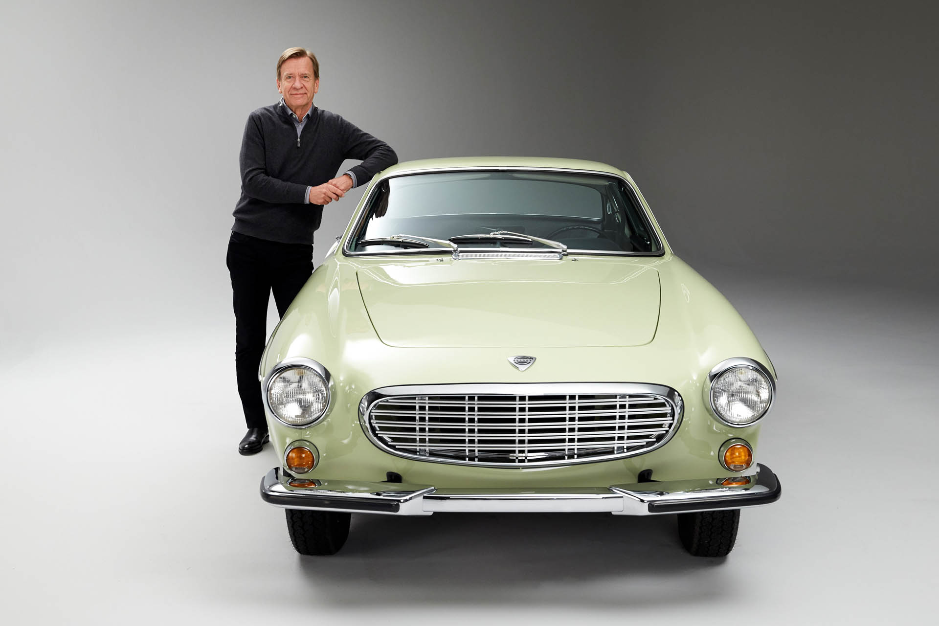 Håkan Samuelsson, President & CEO Volvo Car Group, with his 196 Volvo Shows Off Roger Moore’s 1800 S From ‘The Saint’