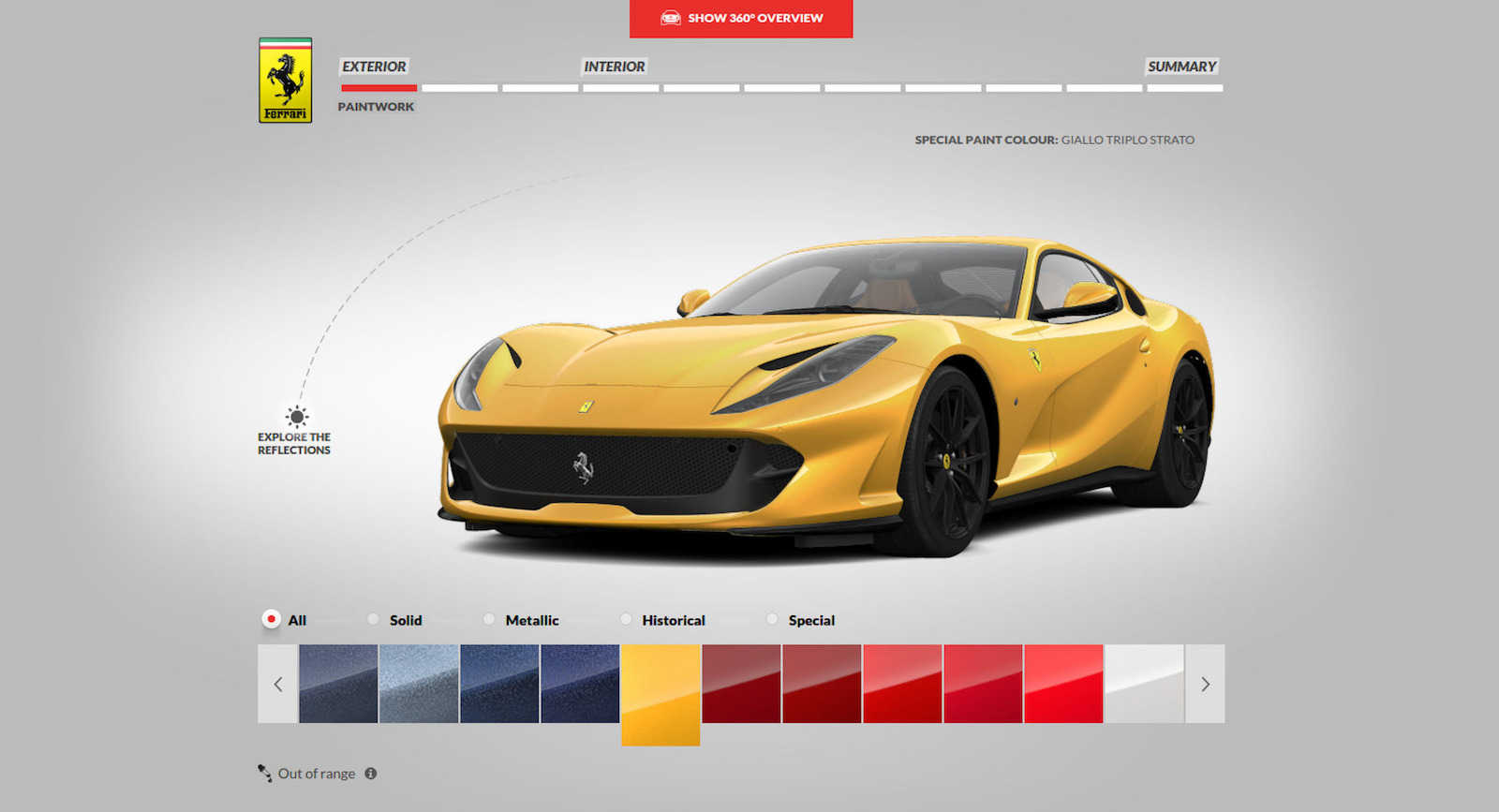 Ferrari 812 Superfast configurator What Are Your Favorite Car Colors?