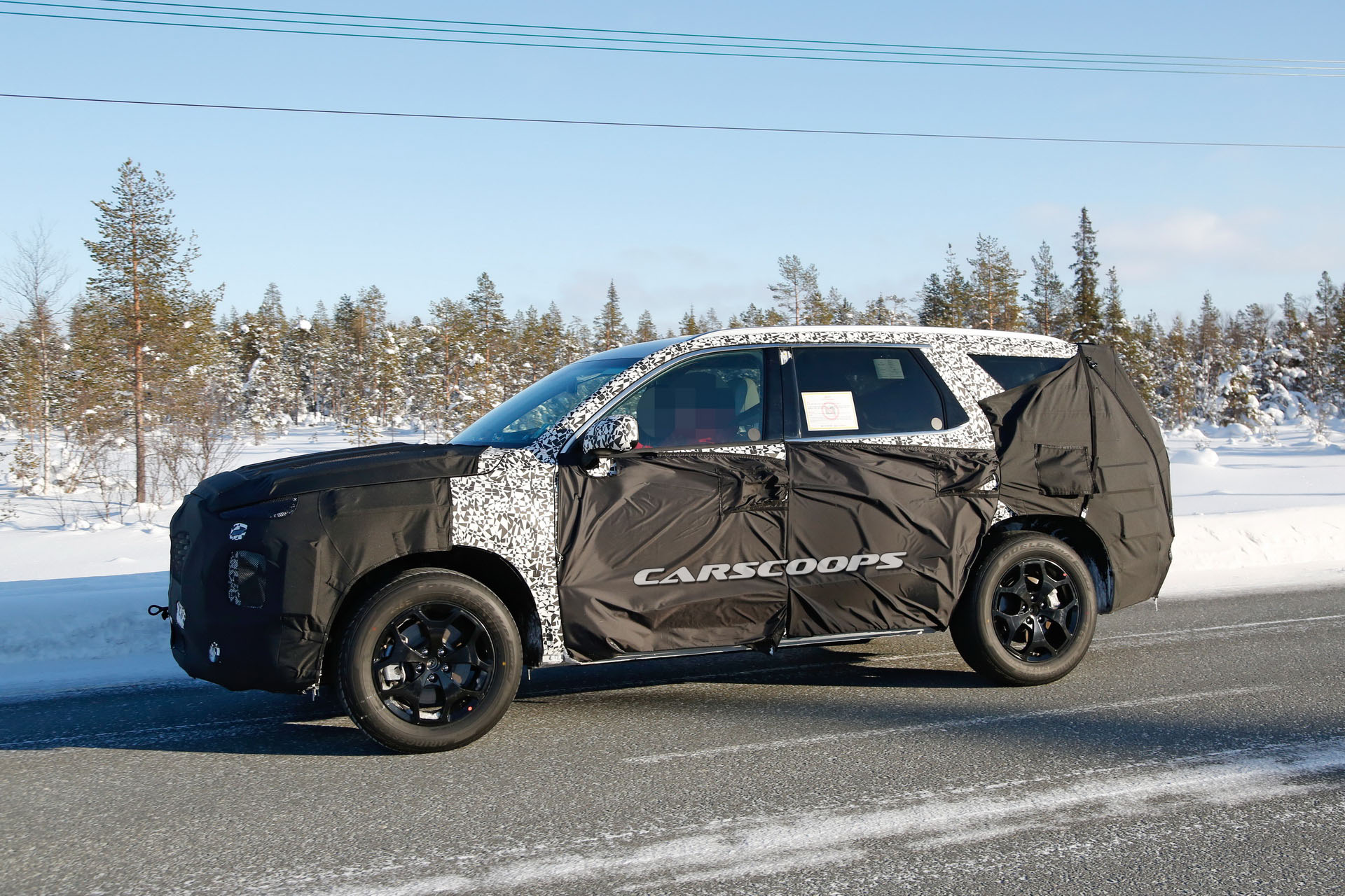 Hyundai-8seater-SUV-Scoop-04 Spied: New Hyundai 8-Seater Full-Size SUV Coming In 2019 With Hybrid Options