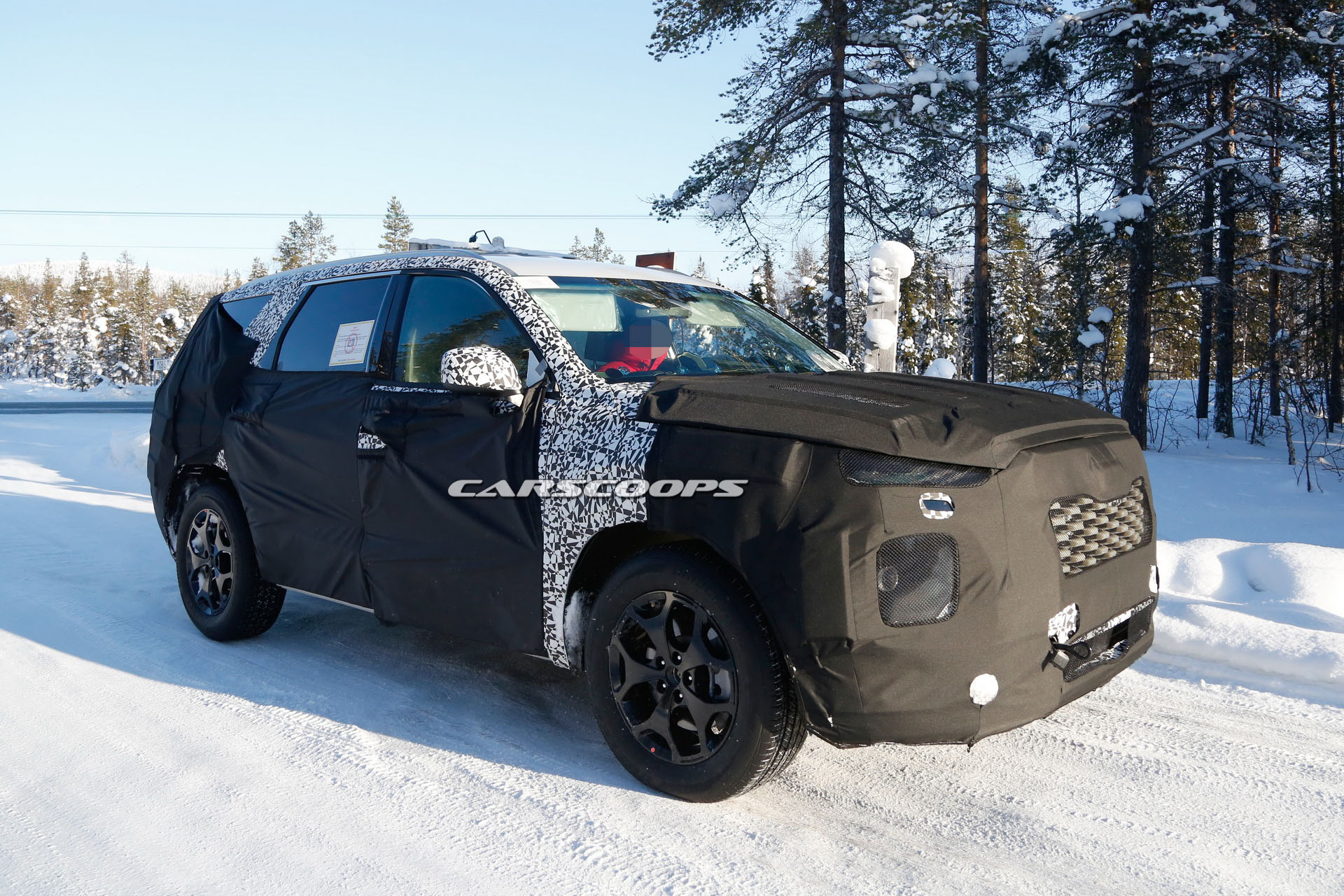 Hyundai-8seater-SUV-Scoop-10 Spied: New Hyundai 8-Seater Full-Size SUV Coming In 2019 With Hybrid Options