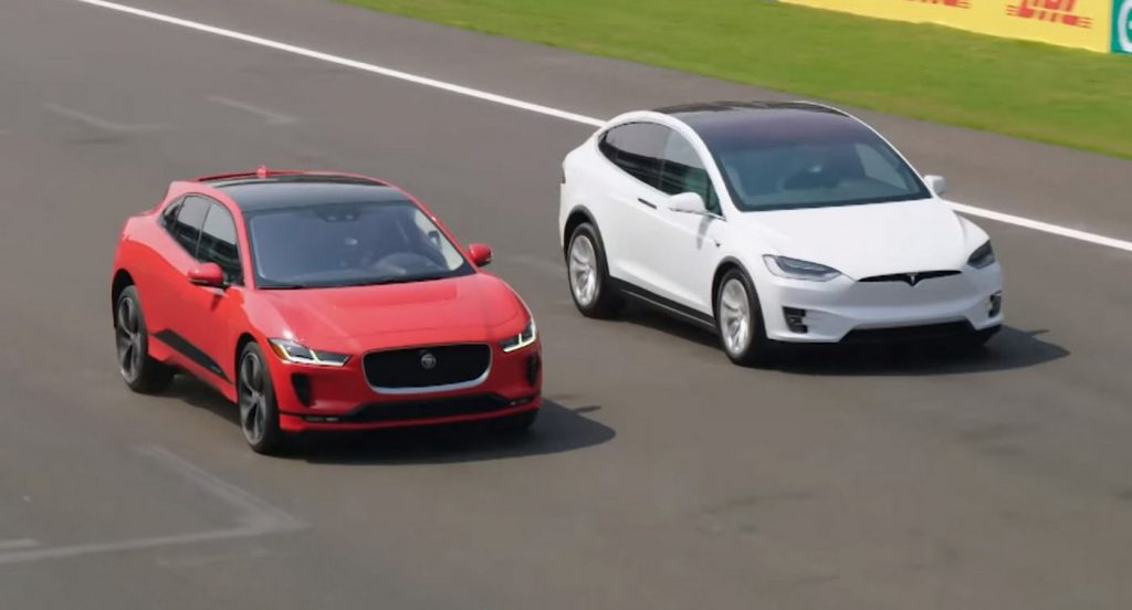  Jaguar Pits I-Pace EV Against Tesla Model X In 0-60-0 Race