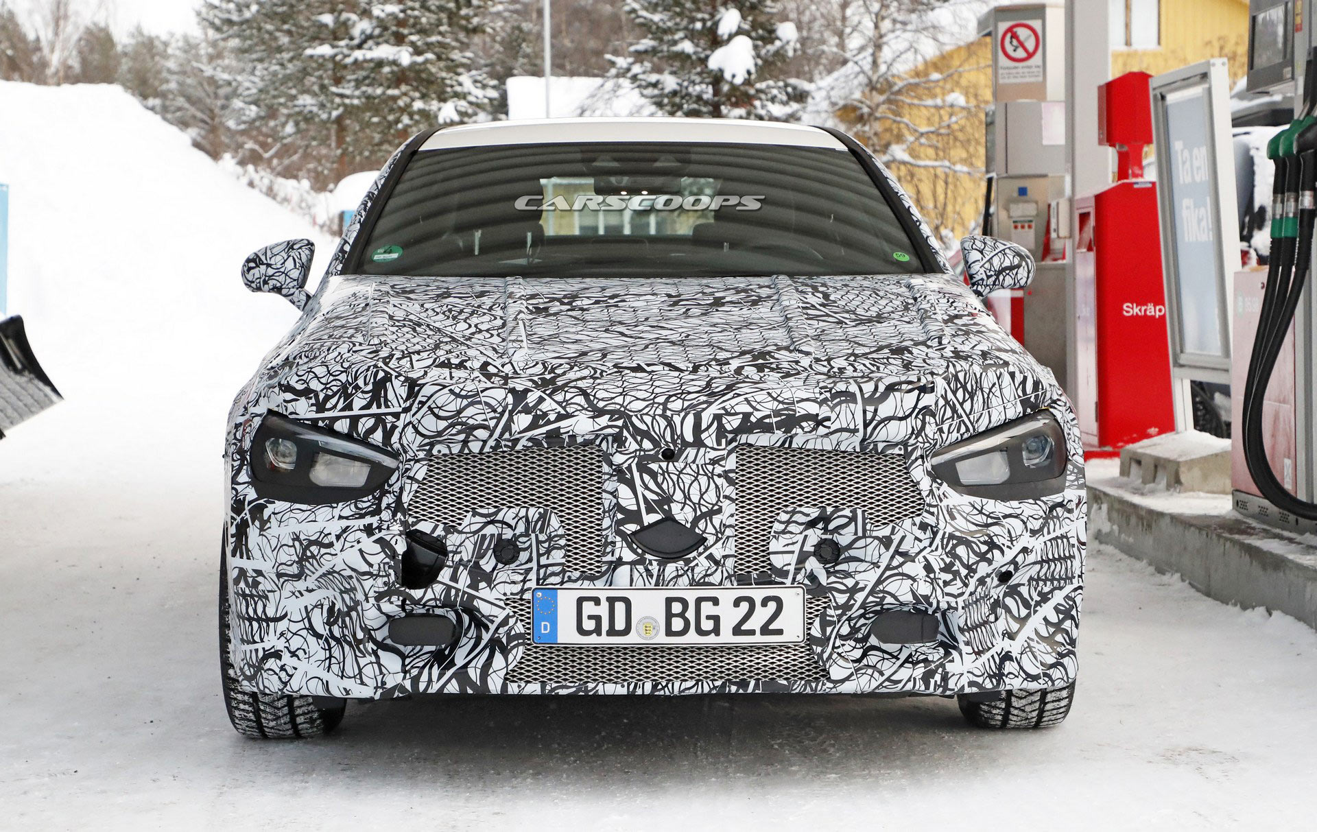 Mercedes-CLA-2 Honey, I Shrunk The CLS: Pint-Sized Mercedes CLA Scooped Getting Gas