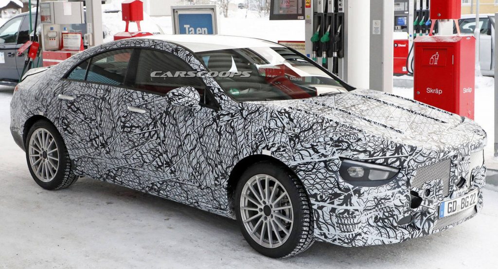 Honey, I Shrunk The CLS: Pint-Sized Mercedes CLA Scooped Getting Gas