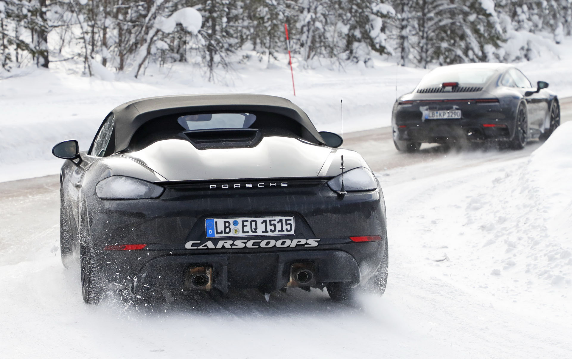 Porsche-Boxster-Spyder-6 2019 Porsche Boxster Spyder Spied Up, Close And Personal