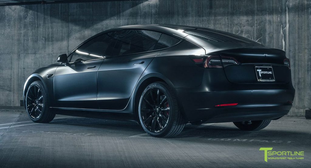  T Sportsline Makes An All-Black Tesla Model 3 And It Looks Great