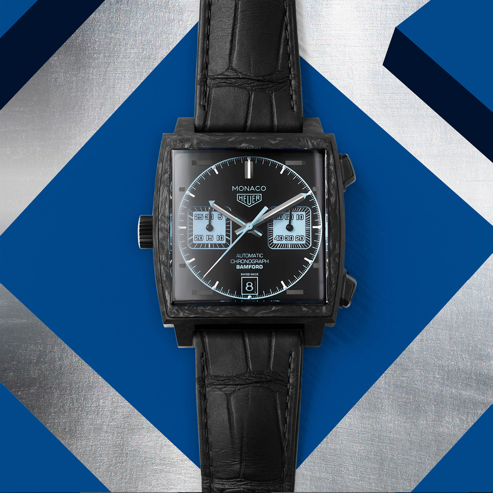 TAGHeuer_Monaco Bamford_CAW2190_9 Forged Carbon Fiber Brings The Heuer Monaco Into Supercar/F1 Territory